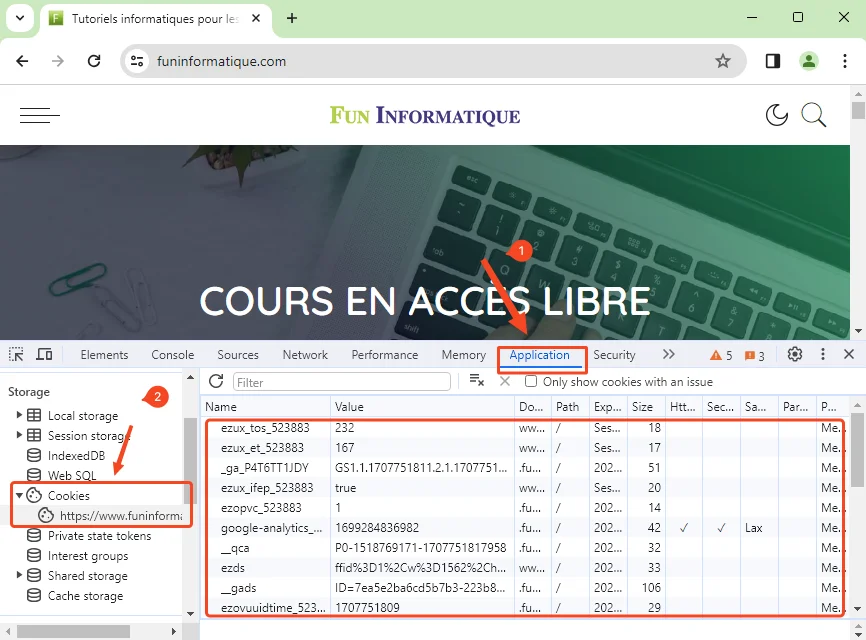Cookies chrome
