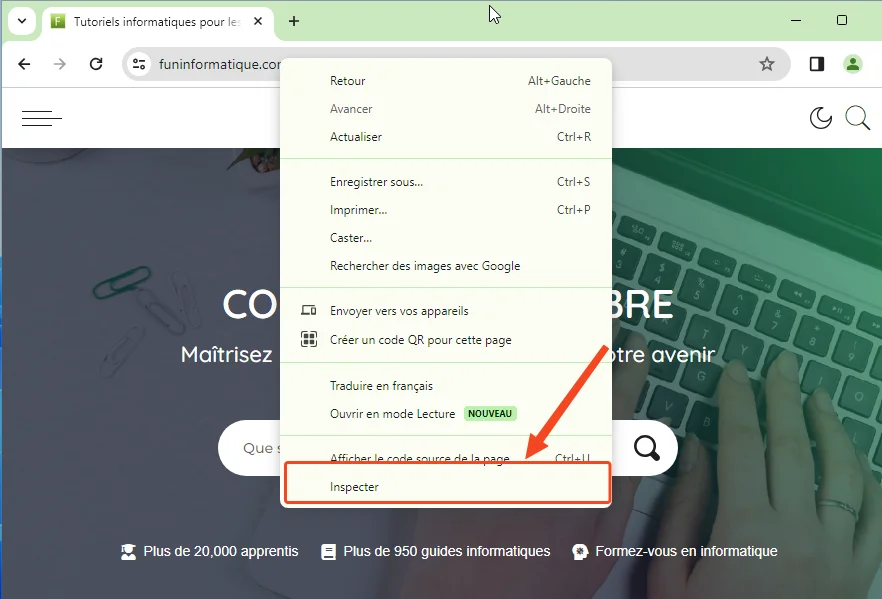 Inspecter chrome