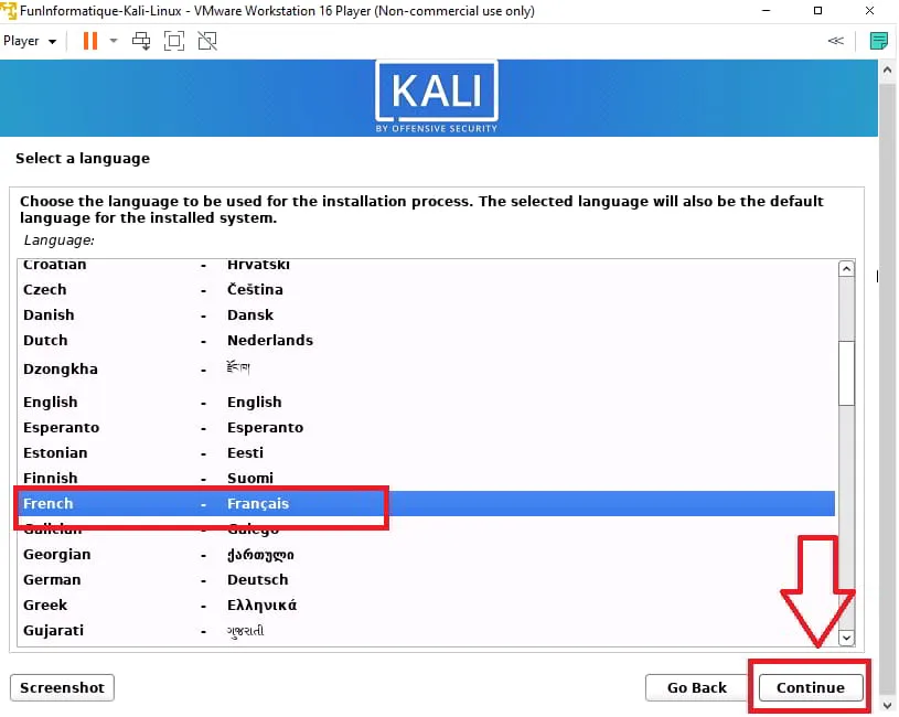 Instalation kali linux 2