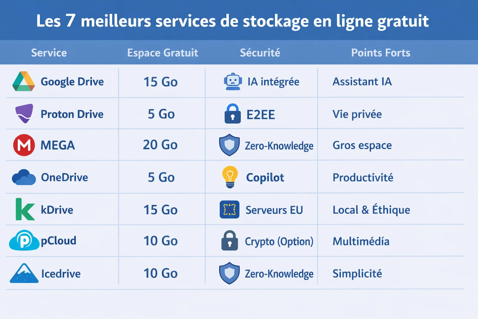 Meilleur service stockage