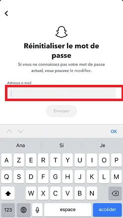 Snapchat recuperer compte