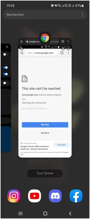 Fermer application ouvert android