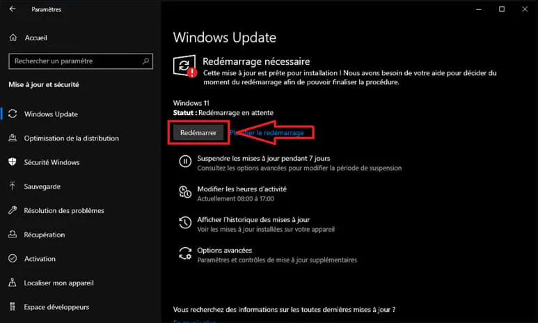 Migrer windows10 windows11