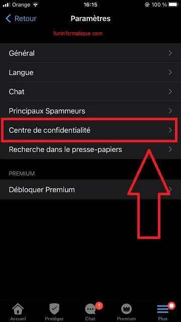 Centre de confidentialite true caller 1