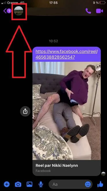 Rechercher aucien message messanger