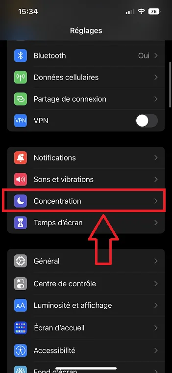 Concentration iphone