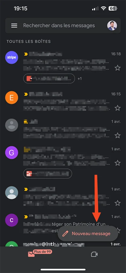 Composer nouvel message gmail