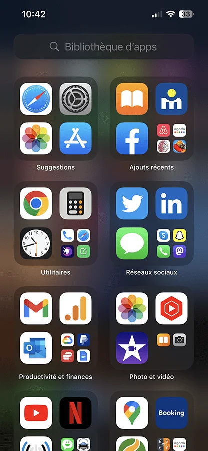 Toutes les apps iphone
