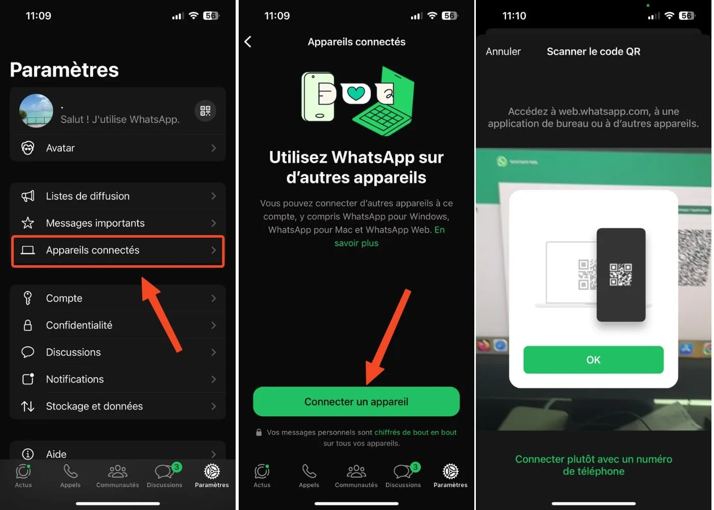 Whatapp web connecter iphone