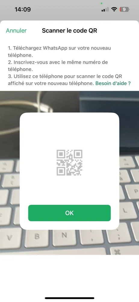 Transfert discusion whatsapp