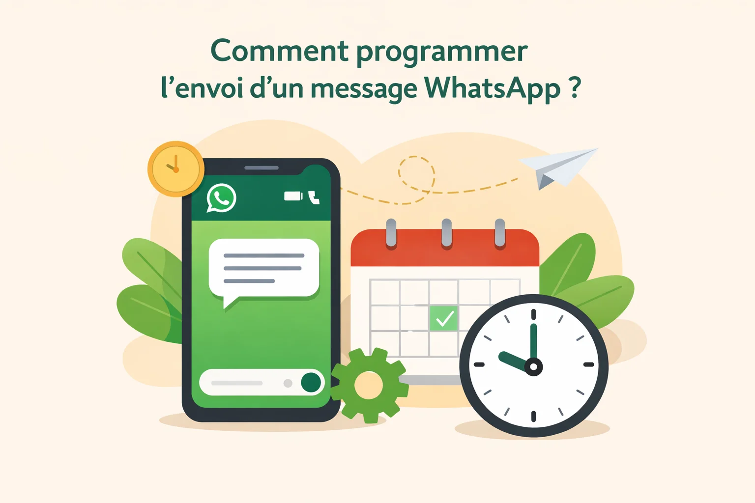 Comment programmer envoi message WhatsApp